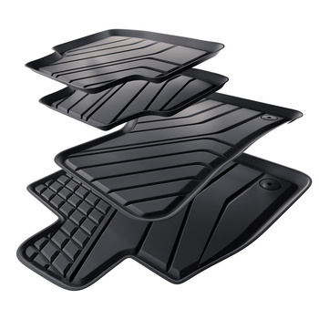 Tapis de sol en TPE adapté pour Seat Leon IV Sportstourer (2020-....) - tapis de voiture - noir