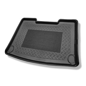 Tapis de coffre adapté pour Volkswagen Transporter T5 Caravelle L1 Van (2003-05.2015) - bac de coffre - protection de coffre voiture - empattement court; derriere 3e rangée de sieges