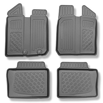 Tapis de sol en TPE adapté pour Dacia Spring BBG SUV (03.2021-2024) - tapis de voiture - noir