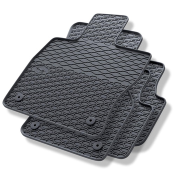 Tapis de sol en caoutchouc adapté pour Volkswagen Golf Sportsvan Monospace (2013-2020) - tapis de voiture - noir - 4 pcs.