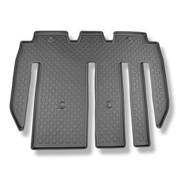 Tapis de sol en TPE adapté pour Tesla Model X SUV (01.2021-....) - 5 ou 7 sièges - tapis de voiture - noir