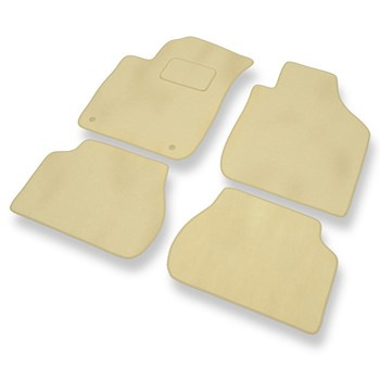 Tapis de Sol Velours adapté pour Kia Rio I Break, Berline (2000-2005) - Premium tapis de voiture - beige