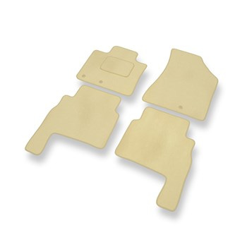 Tapis de Sol Velours adapté pour Kia Sorento II SUV (2009-2015) - Premium tapis de voiture - beige