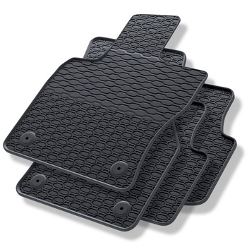Tapis de sol en caoutchouc adapté pour Audi Q3 II SUV (2018-....) - tapis de voiture - noir - 4 pcs.