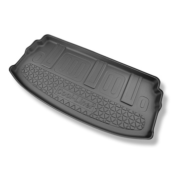 Tapis de coffre adapté pour Maxus Mifa 9 Monospace (06.2022-....) - bac de coffre - protection de coffre voiture - 7 places; derriere 3e rangée de sieges; troisième rangée décalée vers l'avant (longueur du tapis 62 cm)