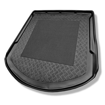 Tapis de coffre adapté pour Ford Mondeo IV Break (09.2007-12.2014) - bac de coffre - protection de coffre voiture - avec roue de secours à usage temporaire ou kit de réparation