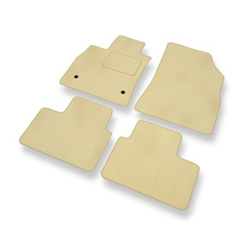 Tapis de Sol Velours adapté pour Renault Talisman I Estate, Berline (2015-2023) - Premium tapis de voiture - beige