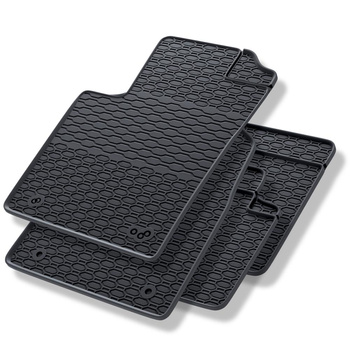 Tapis de sol en caoutchouc adapté pour Fiat 500 Hayon (2007-2024) - tapis de voiture - noir - 4 pcs.