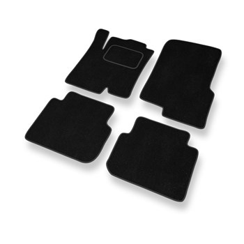 Tapis de Sol Velours adapté pour Smart ForFour I (2004-2006) - Premium tapis de voiture - noir