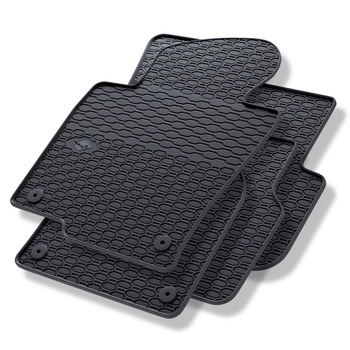 Tapis de sol en caoutchouc adapté pour Volkswagen Passat B6 (2005-2010) - tapis de voiture - noir