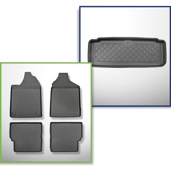 Kit tapis de coffre et tapis de voiture TPE pour: Aixam Crossline Crossover (10.2016-....)