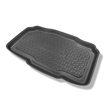 Tapis de coffre adapté pour Opel Meriva B Monospace (03.2010-06.2017) - bac de coffre - protection de coffre voiture - coffre inférieur