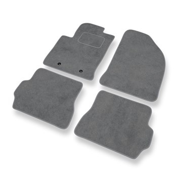 Tapis de Sol Velours adapté pour Ford Fusion I FL Monospace (2006-2013) - Premium tapis de voiture - gris