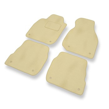 Tapis de Sol Velours adapté pour Audi A6 II C5 (1997-2004) - Premium tapis de voiture - beige