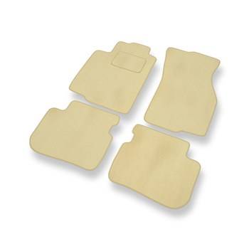 Tapis de Sol Velours adapté pour Mitsubishi Lancer VI Coupé, Berline (1995-2000) - Premium tapis de voiture - beige