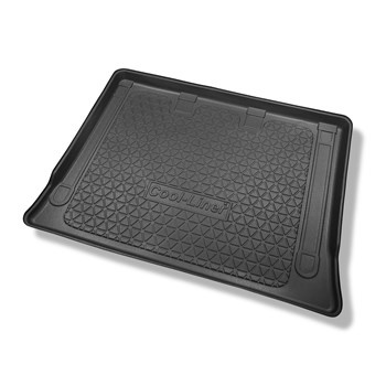 Tapis de coffre adapté pour Mercedes-Benz eVito Tourer (10.2020-....) - bac de coffre - protection de coffre voiture - derrière troisième rangée de sièges; version Extra longue (Extra Long) (empattement 3430 mm, longueur du véhicule 5370 mm); sans séparat