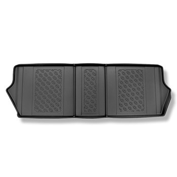 Tapis de sol en TPE adapté pour Mercedes-Benz EQV 300 Van (10.2020-....) - Version compacte, Version longue et Version extra-longue; sièges coulissants sur les guides - tapis de voiture - noir