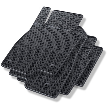 Tapis de sol en caoutchouc adapté pour Mazda 6 III Berline (2012-....) - tapis de voiture - noir - 4 pcs.