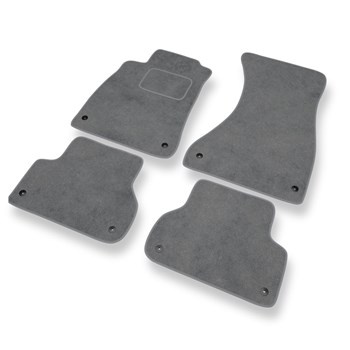 Tapis de Sol Velours adapté pour Audi A4 B9 (2015-....) - Premium tapis de voiture - gris