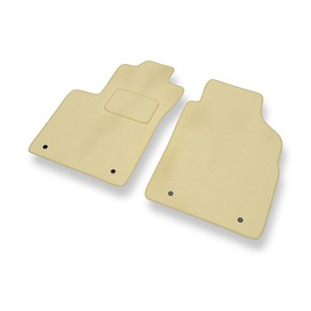 Tapis de Sol Velours adapté pour Fiat 500 Hayon (2012-....) - Premium tapis de voiture - beige