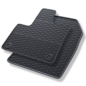 Tapis de sol en caoutchouc adapté pour Citroen Berlingo III Van (2018-....) - tapis de voiture - noir - 2 pcs.