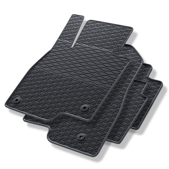 Tapis de sol en caoutchouc adapté pour Mazda 6 III Break (2012-....) - tapis de voiture - noir - 4 pcs.