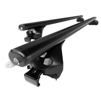 Barres de toit en aluminium adapté pour Volkswagen Passat B8 SW (2015-2023) - Porte-Bagages de Voiture noir - rails intégrés