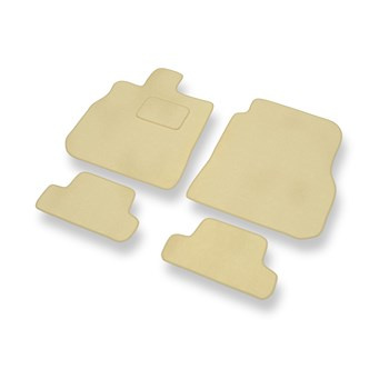 Tapis de Sol Velours adapté pour Mitsubishi Eclipse IV (2006-2011) - Premium tapis de voiture - beige