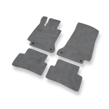 Tapis de Sol Velours adapté pour Mercedes-Benz Classe C W205 Break, Berline (2013-2021) - Premium tapis de voiture - gris