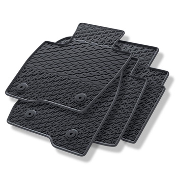 Tapis de sol en caoutchouc adapté pour Ford Galaxy IV Monospace (2015-2023) - tapis de voiture - noir - 4 pcs.