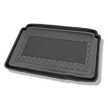 Tapis de coffre adapté pour Toyota Yaris II Hayon (10.2005-2011) - bac de coffre - protection de coffre voiture - coffre inférieur ; surface rectangulaire du coffre