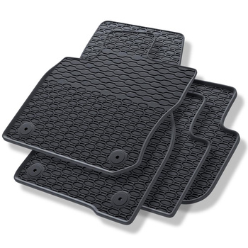 Tapis de sol en caoutchouc adapté pour Volkswagen Tiguan III Crossover (2024-....) - tapis de voiture - noir - 4 pcs.