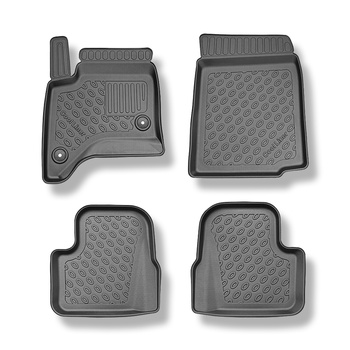 Tapis de sol en TPE adapté pour Jeep Avenger e-Hybrid SUV (11.2023-....) - tapis de voiture - noir