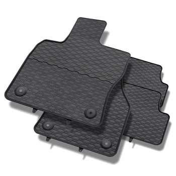 Tapis de sol en caoutchouc adapté pour Skoda Karoq SUV (2017-....) - tapis de voiture - noir - 4 pcs.