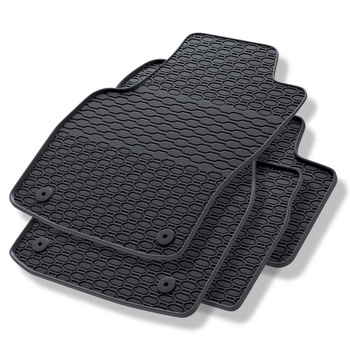 Tapis de sol en caoutchouc adapté pour Opel Astra H Caravan, Hayon, Cabriolet, Berline (2004-2013) - tapis de voiture - noir - 4 pcs.