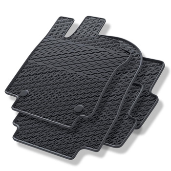 Tapis de sol en caoutchouc adapté pour Renault Clio IV Hayon (2012-2019) - tapis de voiture - noir - 4 pcs.