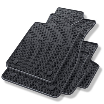 Tapis de sol en caoutchouc adapté pour BMW 5 G30, G31 Berline, Touring (2017-2024) - tapis de voiture - noir - 4 pcs.