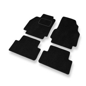 Tapis de Sol Velours adapté pour Renault Megane II Estate, Hayon, Cabriolet, Berline (2002-2008) - Premium tapis de voiture - noir