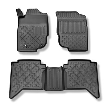 Tapis de sol en TPE adapté pour Toyota Hilux VII Pick-Up (12.2015-10.2022) - cab