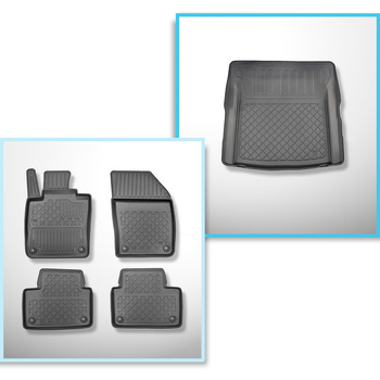 Kit tapis de coffre et tapis de voiture TPE pour: Volvo S60 III Berline (10.2018