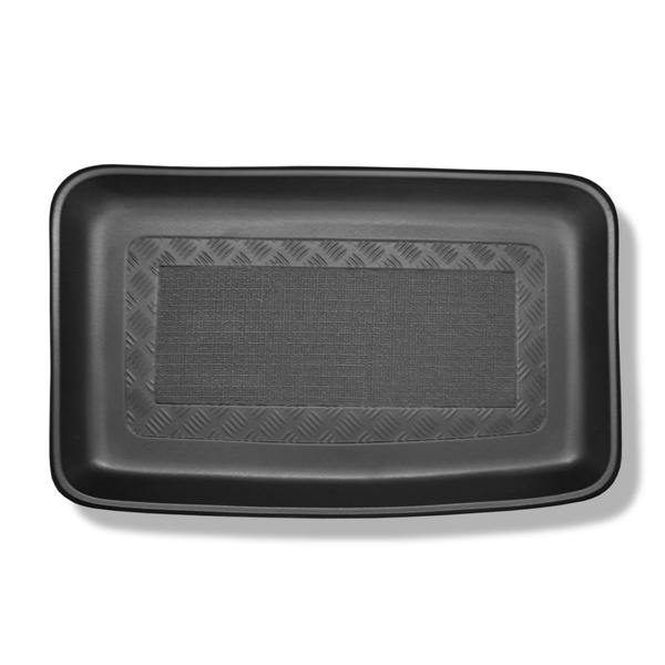 Tapis de coffre adapté pour Volkswagen Sharan II Van (09.2010-03.2022) - bac de coffre - protection de coffre voiture - 7 places; 3e rangée soulevée (pour l'espace derriere la 3e rangée de sieges)