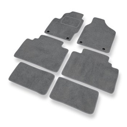 Tapis de Sol Velours adapté pour Volkswagen Sharan I Van (1995-2000) - Premium tapis de voiture - gris