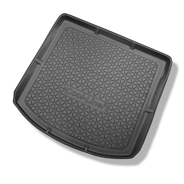 Tapis de coffre adapté pour Volkswagen Touran I 1T Monospace (09.2010-08.2015) - bac de coffre - protection de coffre voiture - 7 places; 3me rangée abaissée