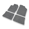 Tapis de Sol Velours adapté pour Renault Thalia I Berline (2001-2008) - Premium tapis de voiture - gris