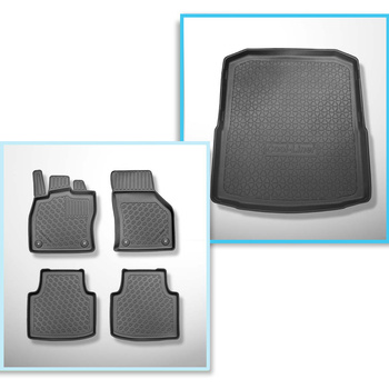 Kit tapis de coffre et tapis de voiture TPE PREMIUM pour: Skoda Superb III 3V Liftback (05.2015-....) - non pour version hybride