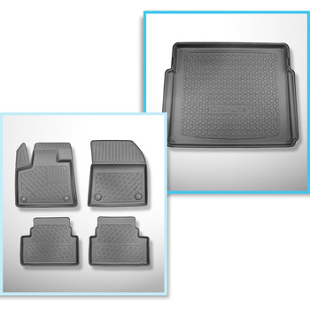 Kit tapis de coffre et tapis de voiture TPE pour: Citroen C5 Aircross Plug-in Hy