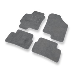 Tapis de Sol Velours adapté pour Hyundai Coupe III Coupé (2002-2009) - Premium tapis de voiture - gris