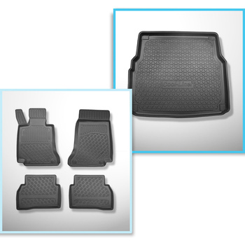 Kit tapis de coffre et tapis de voiture TPE pour: Mercedes-Benz Classe C W205 Mi