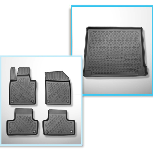 Kit tapis de coffre et tapis de voiture TPE PREMIUM pour: Volvo XC60 II SUV (07.2017-....)