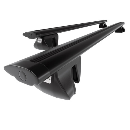 Barres de toit en aluminium adapté pour Ford Transit Courier Van (2014-....) - Porte-Bagages de Voiture noir - rails